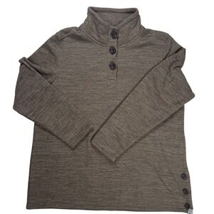 Avalanche Outdoor Supply Co Mens XXL Brown Textured Knit Button MockNeck Sweater